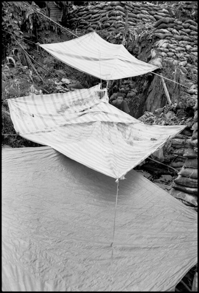 Gold washing under the tarpaulin